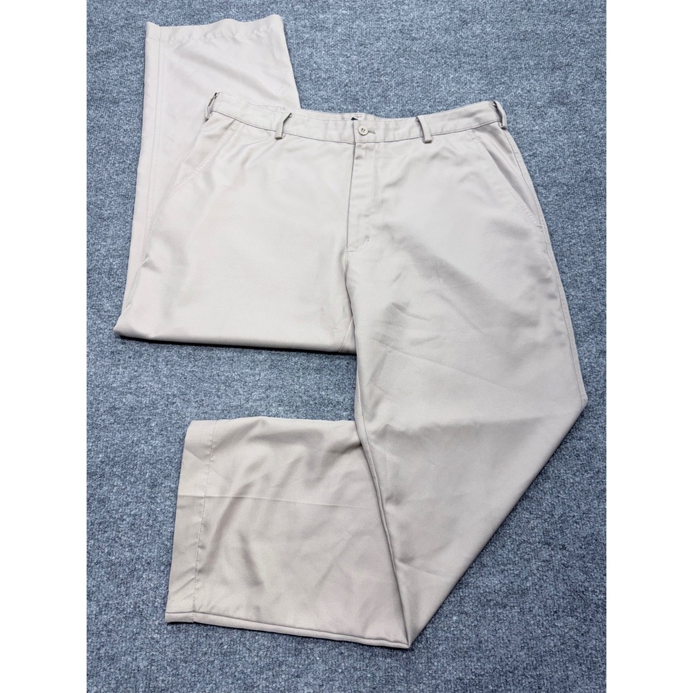 Nike Golf Mens 36x29 Khaki Tan Dri-FIT Flat Front Performance Chino Pants Top